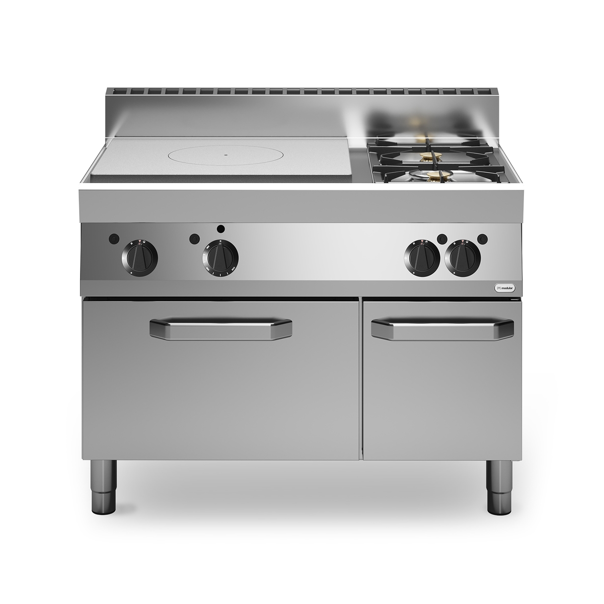 Emaillierte Allround-Gaskochmulde FUN 65/110 2 Brenner 16,8 kW mit Gasbackofen 5 kW Fach mit Tür