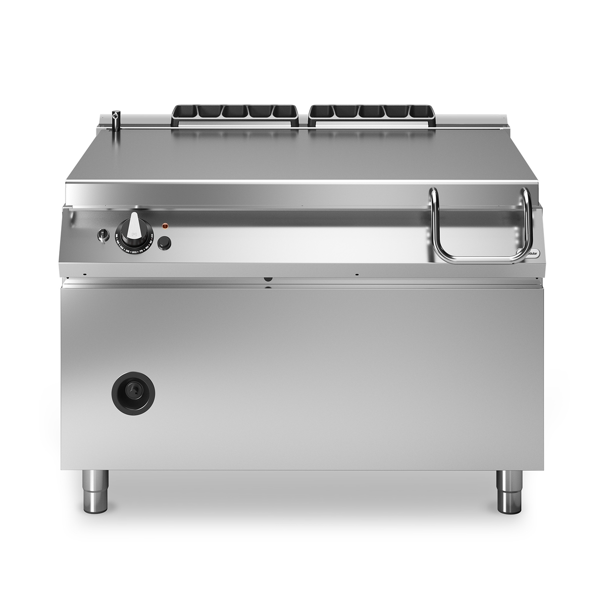 ROC 90/120 Gas-Brenner 120 Lt Edelstahl-Kippbehälter motorisiert 24 kW