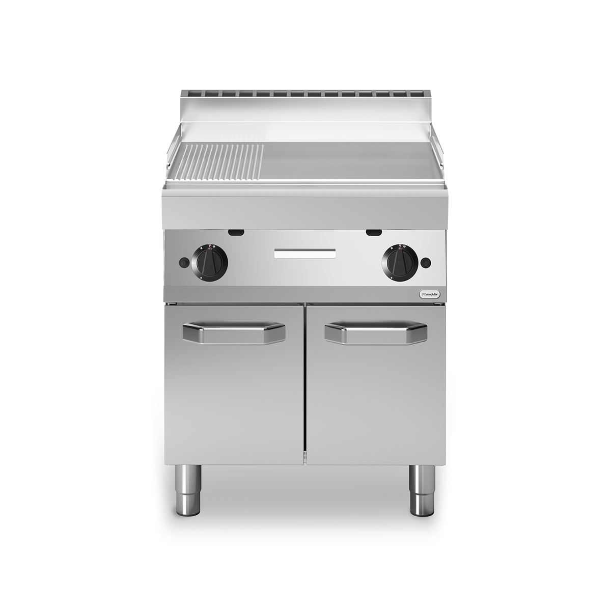 Frittierplatte Gas FUN 70/70 2/3 glatt 1/3 Rillenplatte 11,4 kW Fach mit Türen Frittierplatte Gas FUN 70/70 2/3 glatt 1/3 Rillenplatte 11,4 kW Fach mit Türen