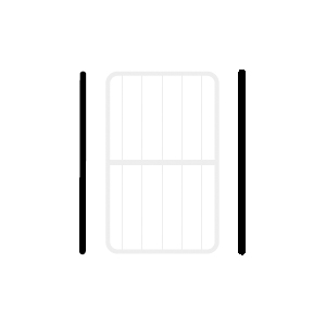 Auflageschienen Typ C 505 mm für GN1/1 - 43x53 - 53x53 Roste