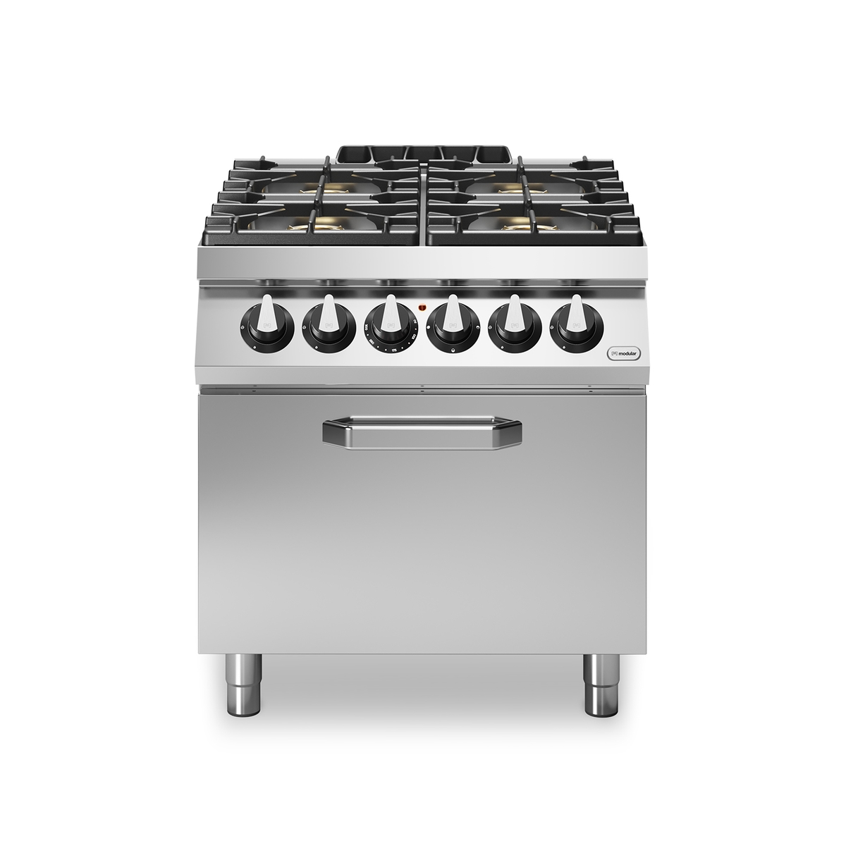 ROC 90/80 CFGEB 4-flammiger emaillierter Gasherd 26 kW mit 6 kW Elektrobackofen