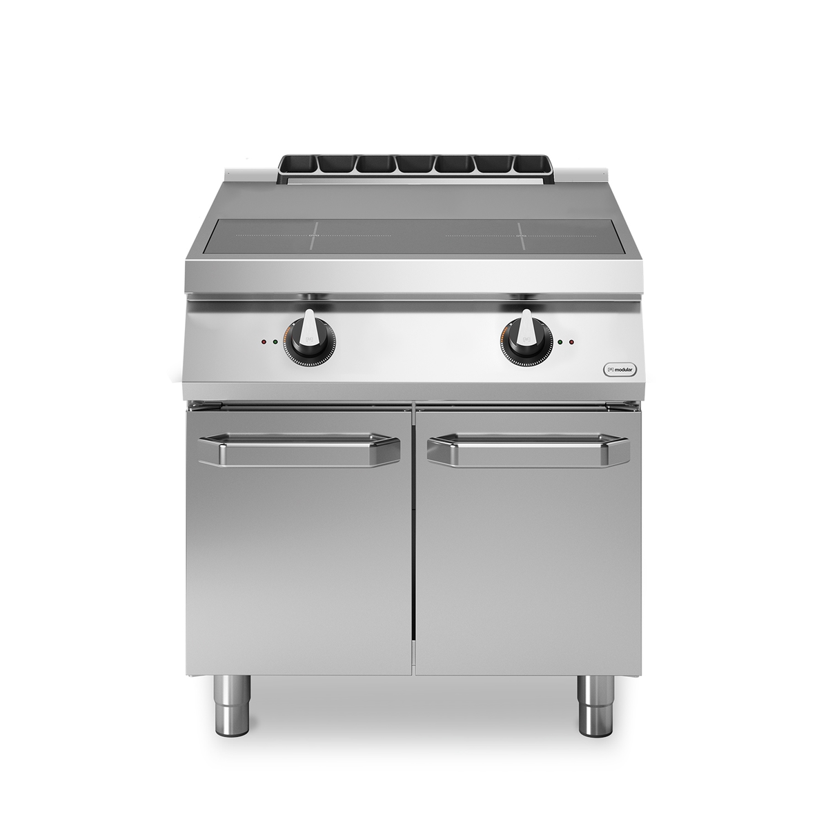 ROC 70/80 Induktionskochfeld, 2 horizontale Kochzonen, Fach mit Türen