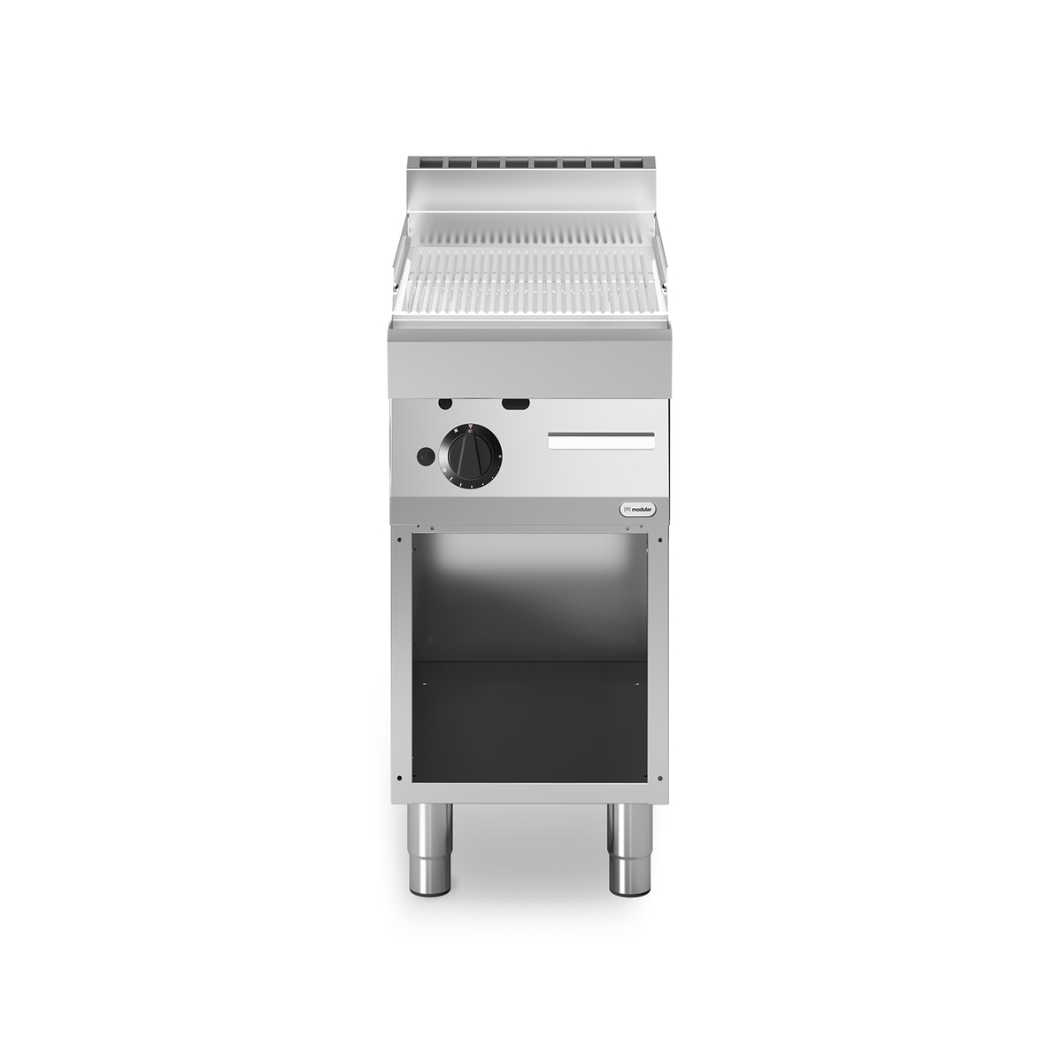 Fry top gas FUN 70/40 gerippte Chromplatte 5,7 kW offenes Fach
