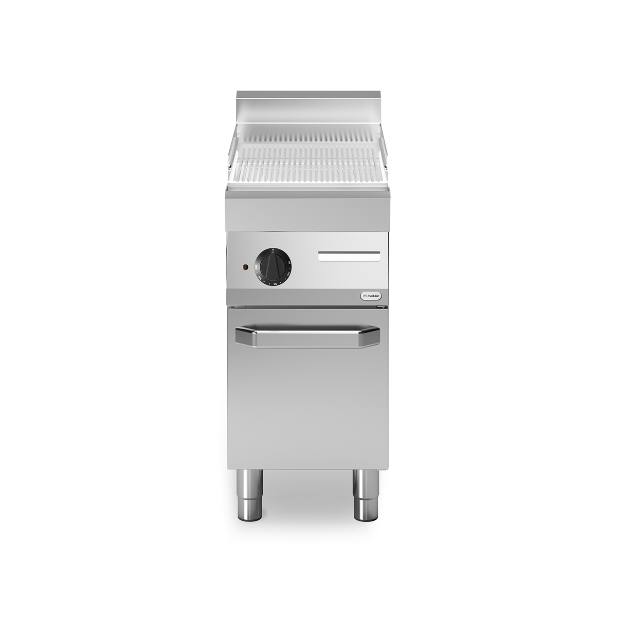Fritierplatte elektrisch FUN 70/40 gerippt Chromplatte 4.5kW Fach mit Tür