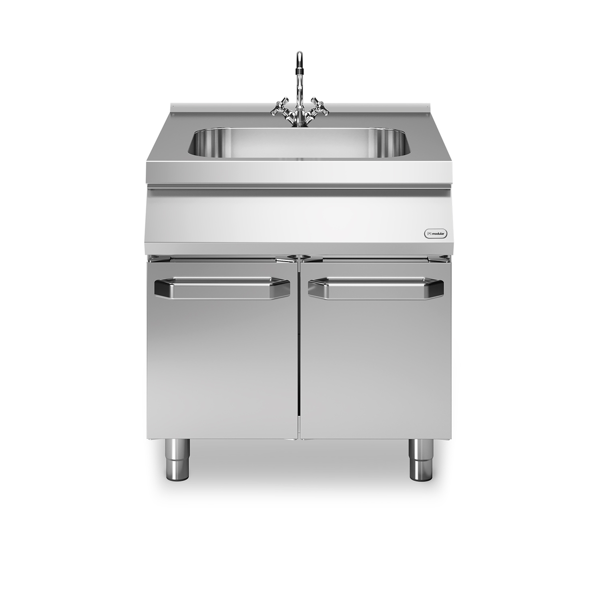 Neutrales Element mit ROC 90/80 Spülenfach mit Türen