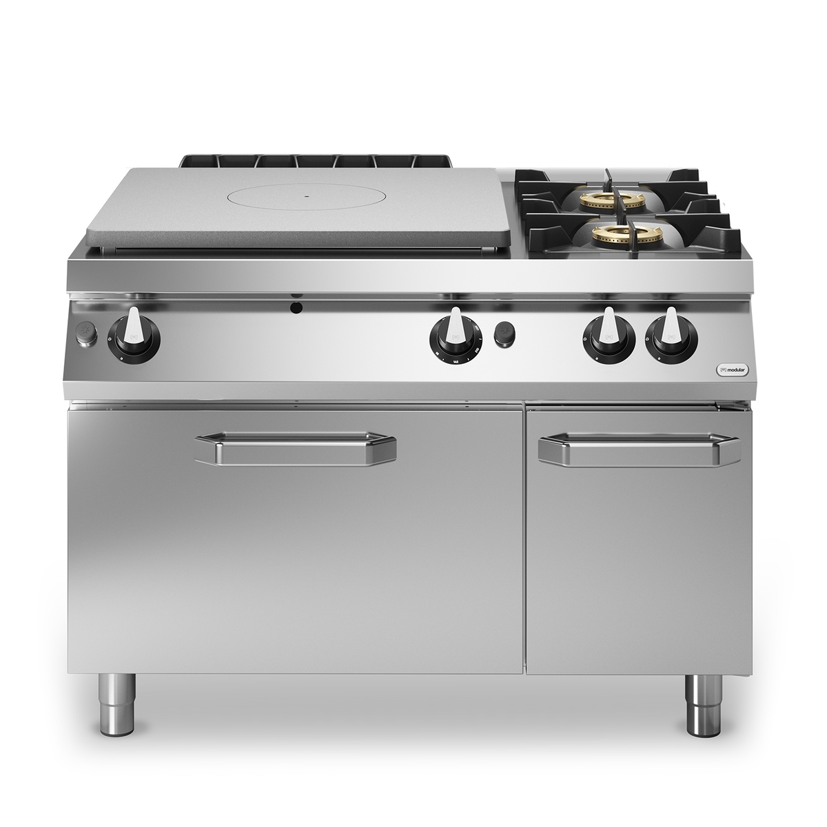 Gas-Allherd ROC 90/120 2-Brenner 36 kW mit Gasbackofen 8 kW Fach mit Türen
