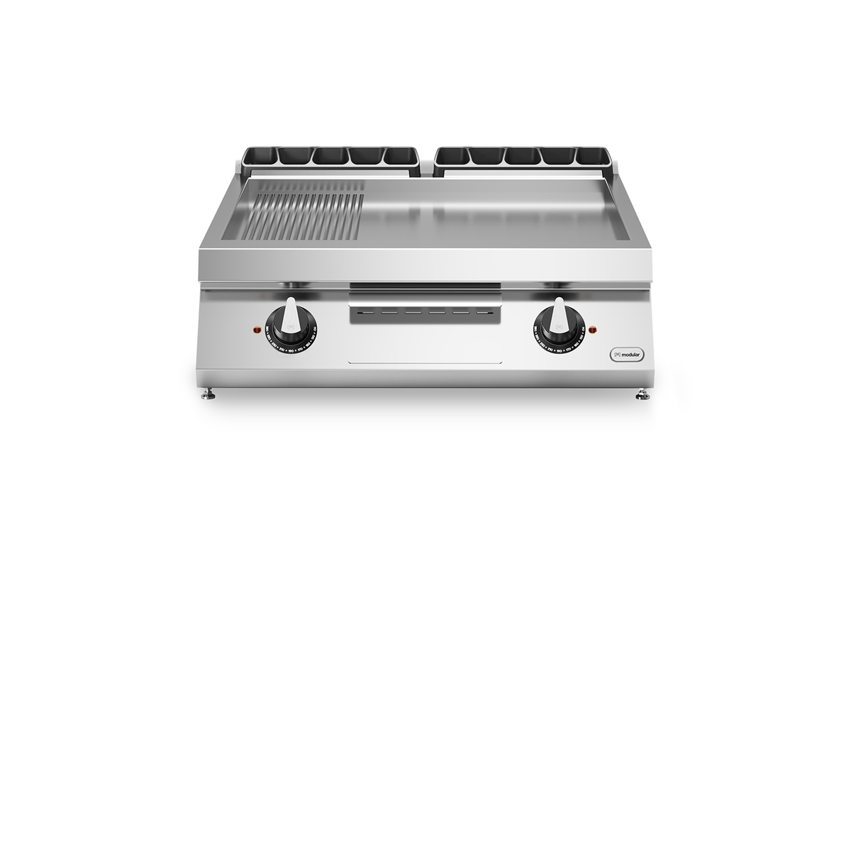 Elektro-Bratplatte ROC 70/80 2/3 glatt 1/3 Rillenplatte 10,8 kW top