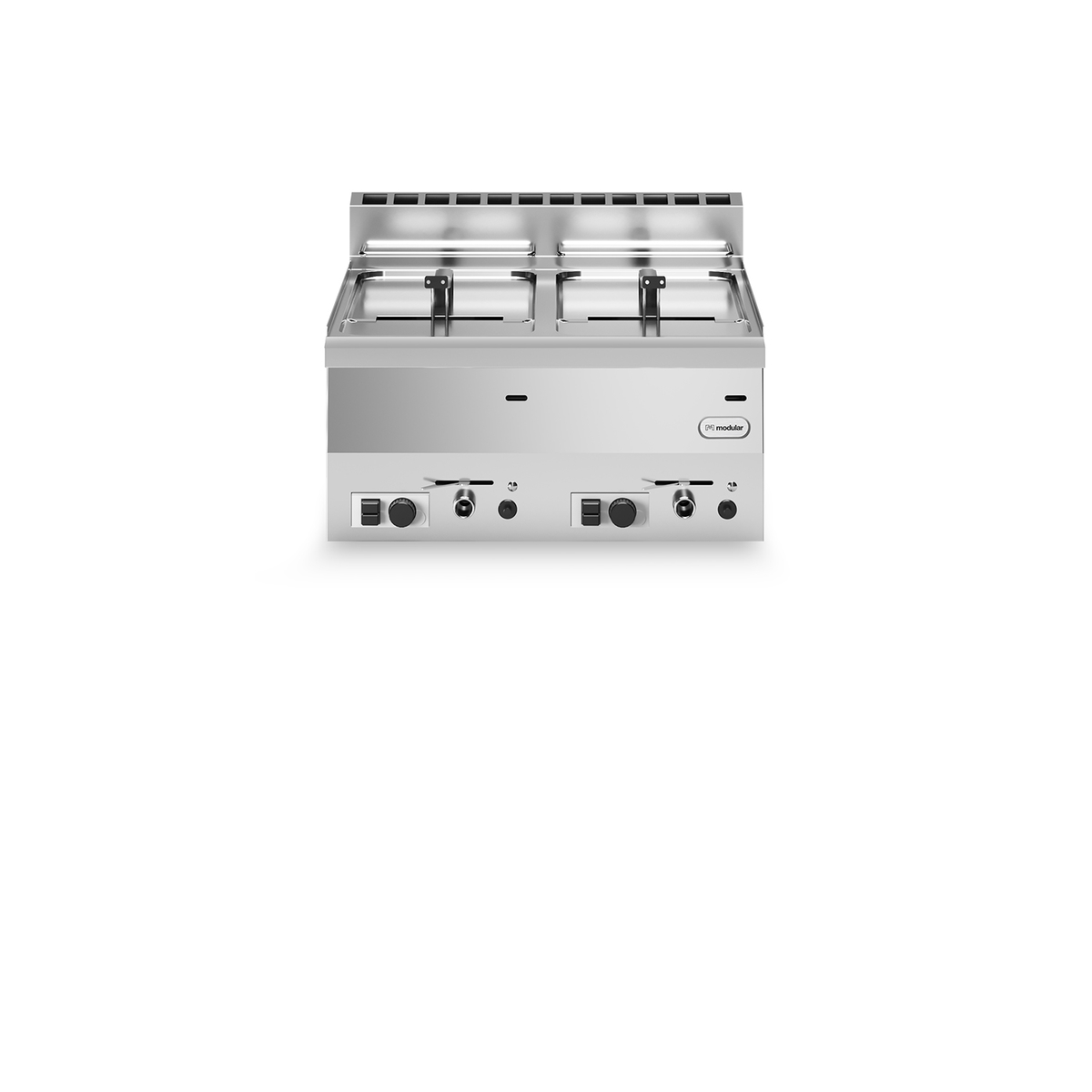 FUN 60/60 Gasfritteuse 2 Becken 8+8 lt Brenner im Becken 13,6 kW oben FUN 60/60 Gasfritteuse 2 Becken 8+8 lt Brenner im Becken 13,6 kW oben